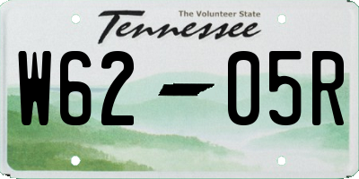 TN license plate W6205R