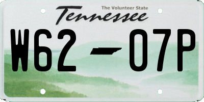 TN license plate W6207P