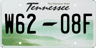 TN license plate W6208F