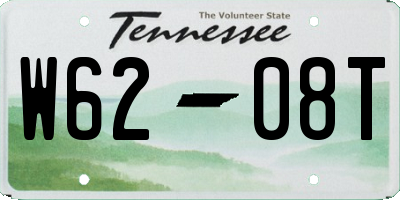 TN license plate W6208T