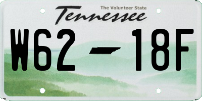 TN license plate W6218F