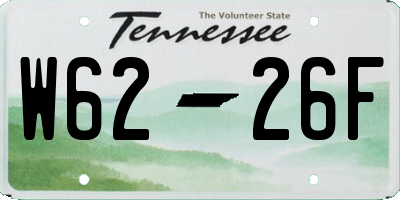 TN license plate W6226F