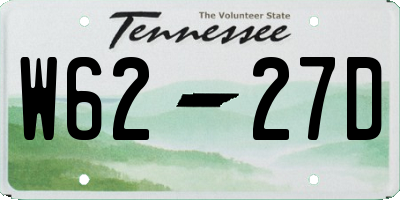 TN license plate W6227D
