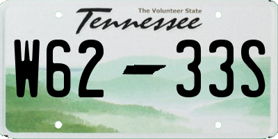 TN license plate W6233S