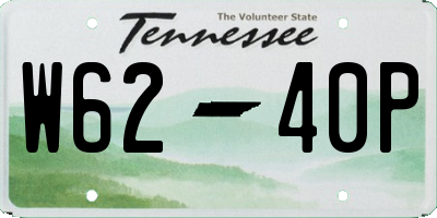 TN license plate W6240P