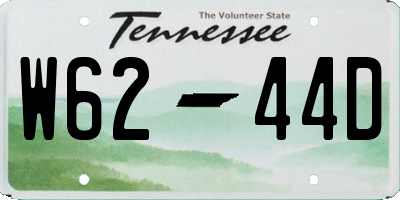 TN license plate W6244D