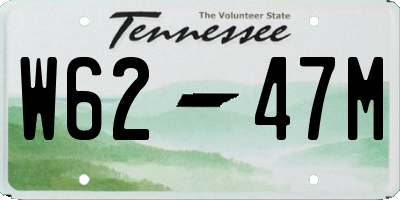 TN license plate W6247M