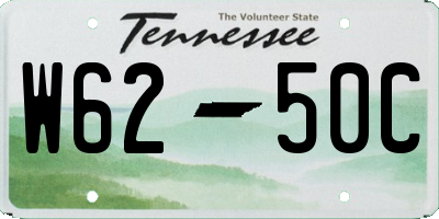 TN license plate W6250C
