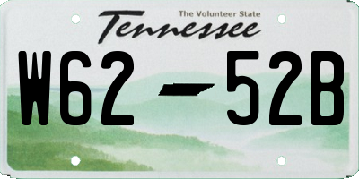 TN license plate W6252B