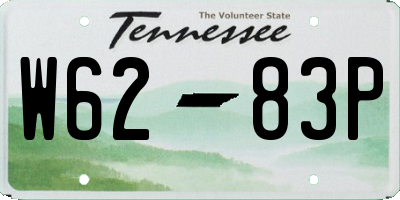 TN license plate W6283P