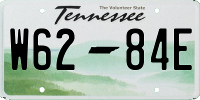 TN license plate W6284E