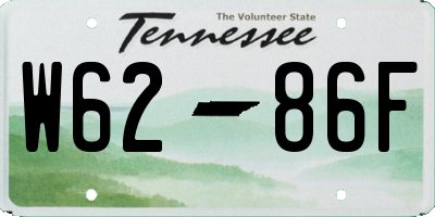 TN license plate W6286F
