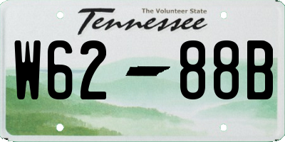 TN license plate W6288B