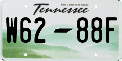 TN license plate W6288F