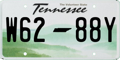 TN license plate W6288Y