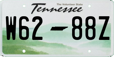 TN license plate W6288Z