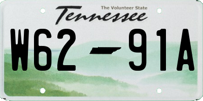 TN license plate W6291A