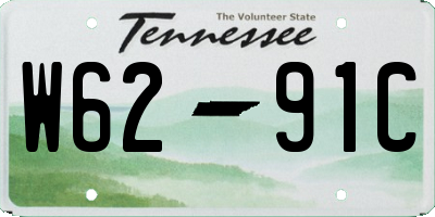 TN license plate W6291C