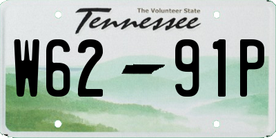 TN license plate W6291P