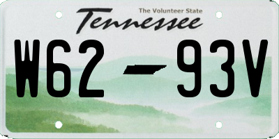 TN license plate W6293V