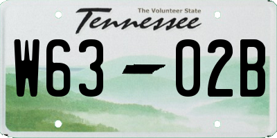 TN license plate W6302B