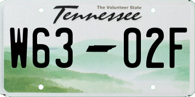 TN license plate W6302F