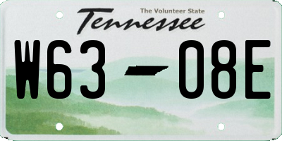 TN license plate W6308E