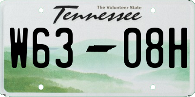 TN license plate W6308H