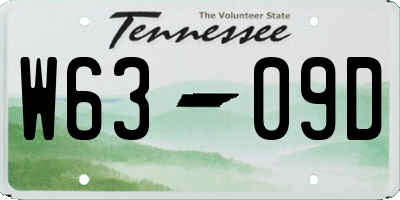 TN license plate W6309D