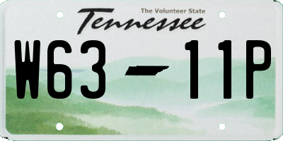 TN license plate W6311P
