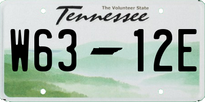 TN license plate W6312E