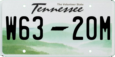 TN license plate W6320M