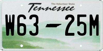 TN license plate W6325M
