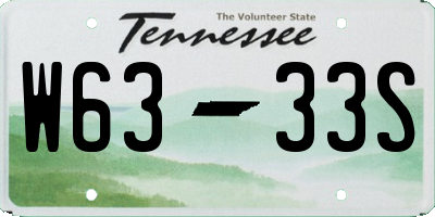 TN license plate W6333S