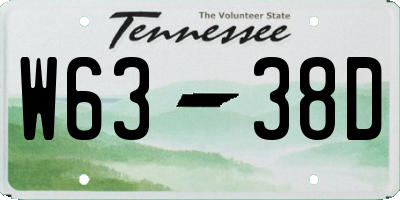 TN license plate W6338D