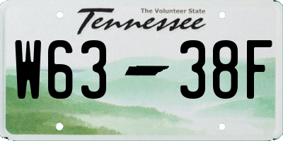 TN license plate W6338F