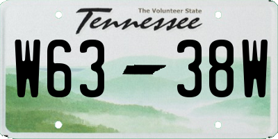 TN license plate W6338W