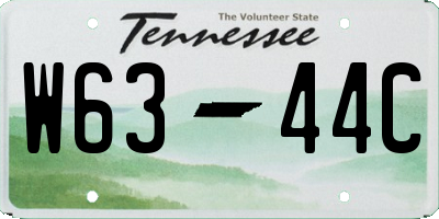 TN license plate W6344C