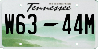 TN license plate W6344M