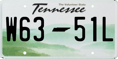 TN license plate W6351L
