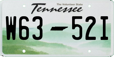 TN license plate W6352I