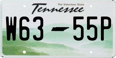 TN license plate W6355P