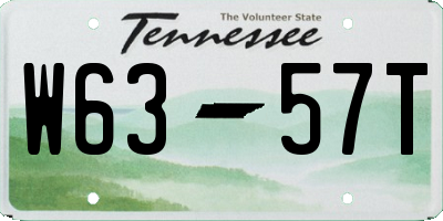 TN license plate W6357T