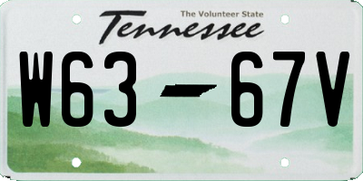 TN license plate W6367V