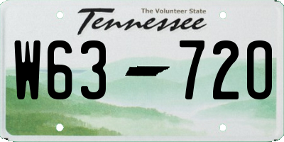 TN license plate W6372O