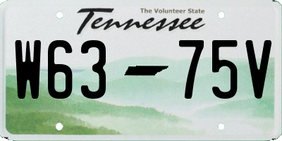 TN license plate W6375V