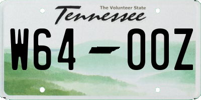 TN license plate W6400Z