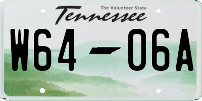 TN license plate W6406A