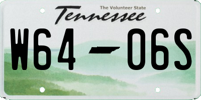 TN license plate W6406S