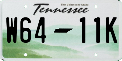TN license plate W6411K
